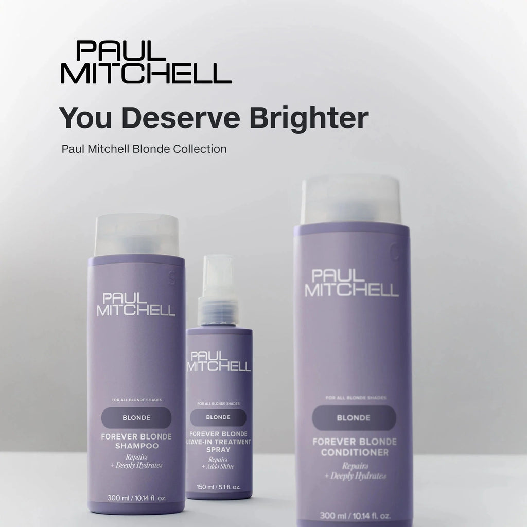Paul Mitchell Forever Blonde Linie mit Shampoo, Conditioner und Leave-In Spray