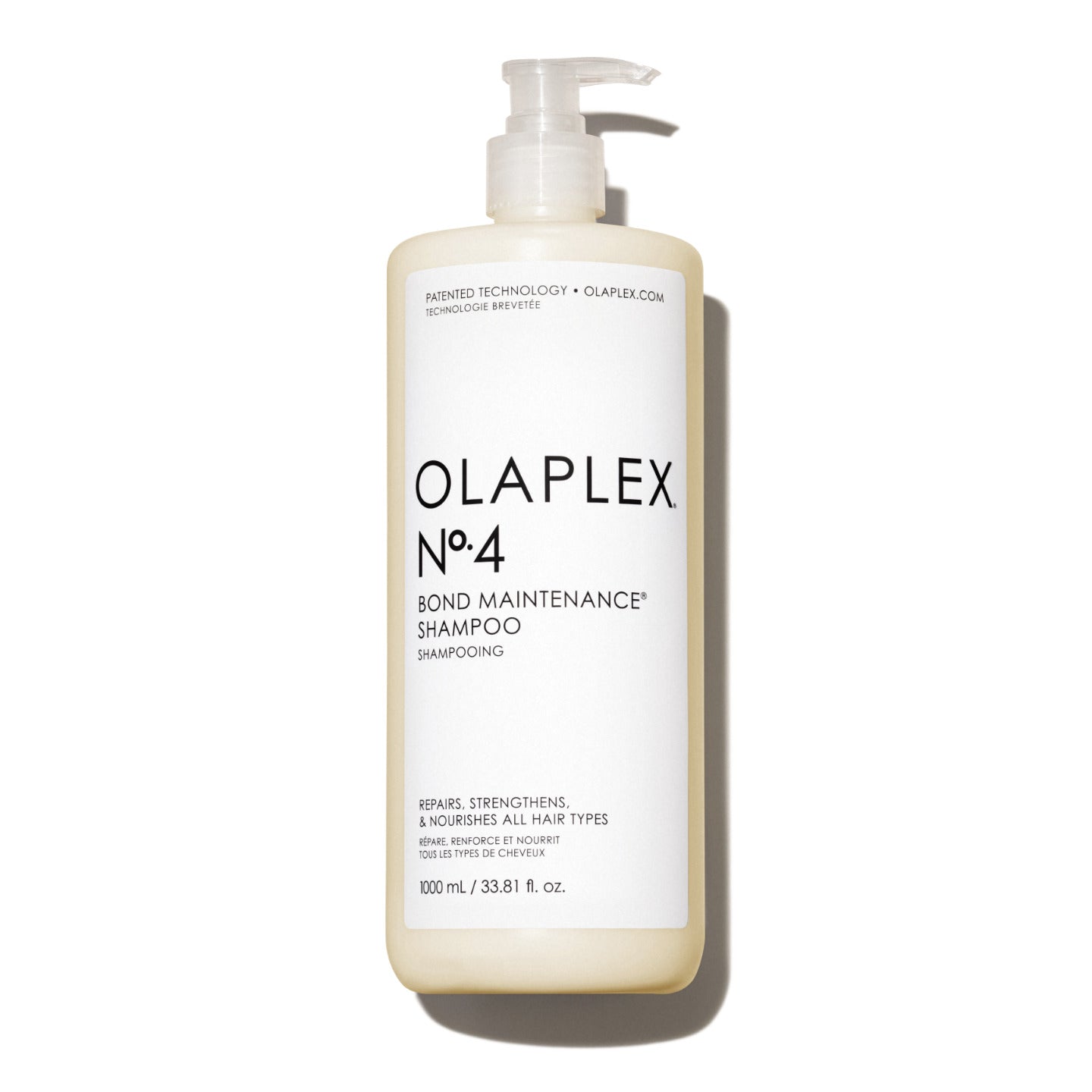 Olaplex No.4 FINE Bond Maintenance Shampoo 1000 ml – Packshot der Literflasche