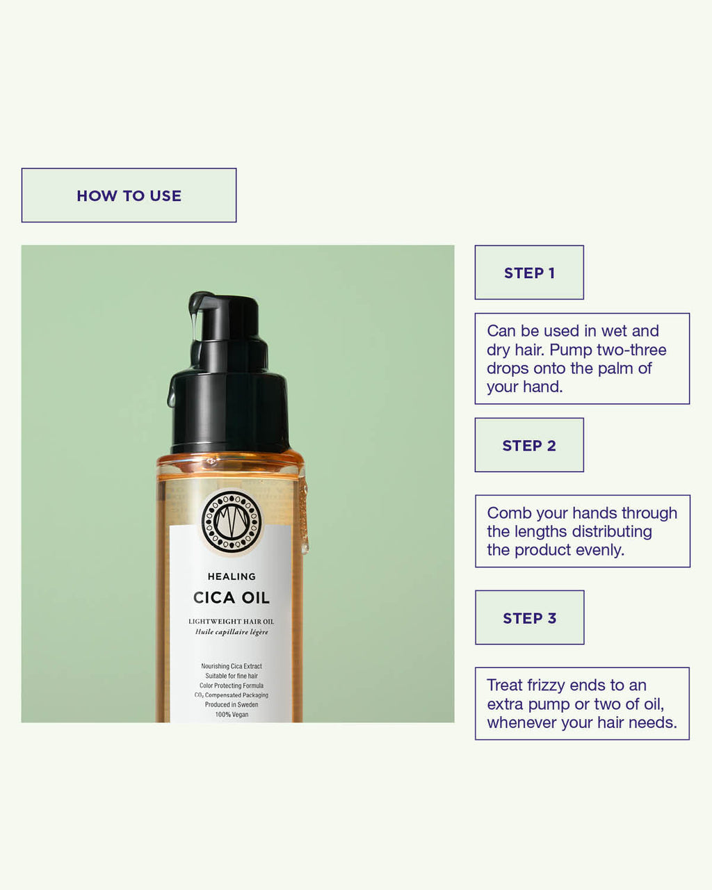 Maria Nila Cica Oil 100ml – Anwendung