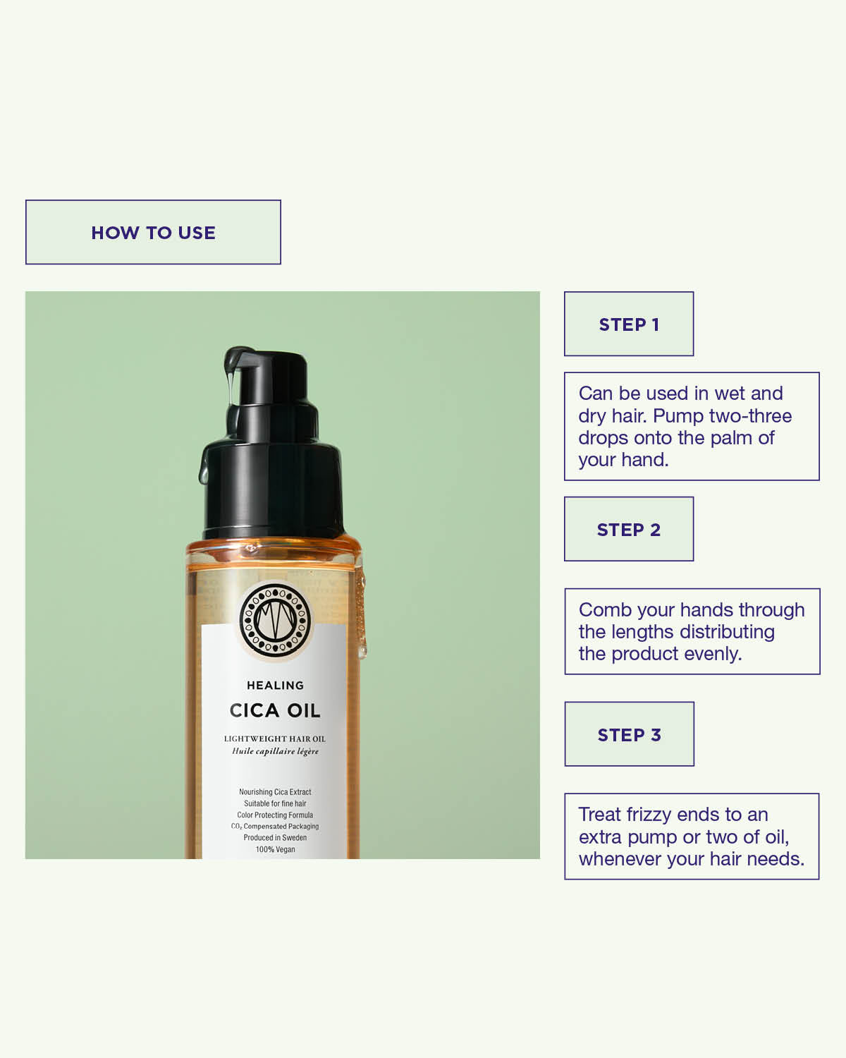 Maria Nila Cica Oil 100ml – Anwendung