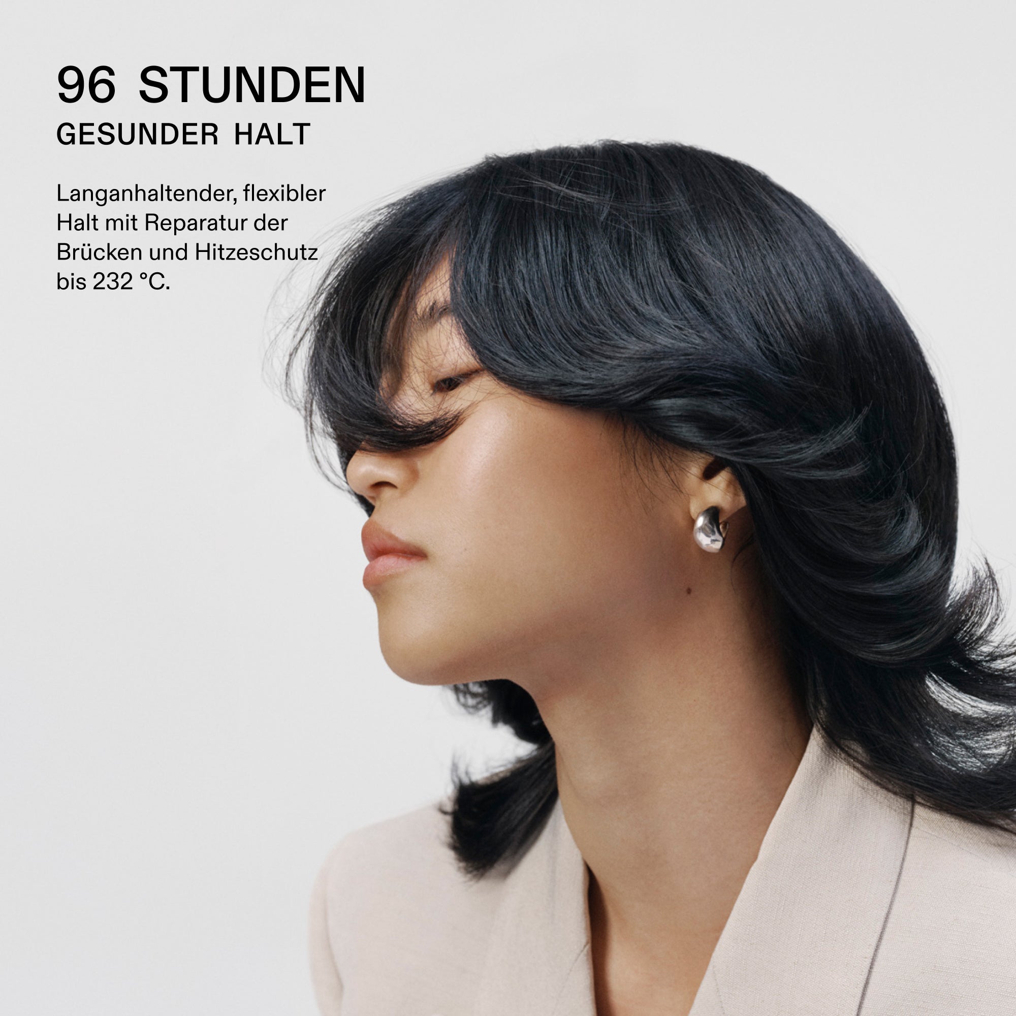 Olaplex Shape Set Hairspray – 96 Stunden gesunder, flexibler Halt mit Hitzeschutz bis 232 °C (Herstellergrafik)