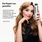 Olaplex Shape Set Hairspray – Statement von Hairstylistin Jenna Perry zum neuen Haarspray (Herstellergrafik)