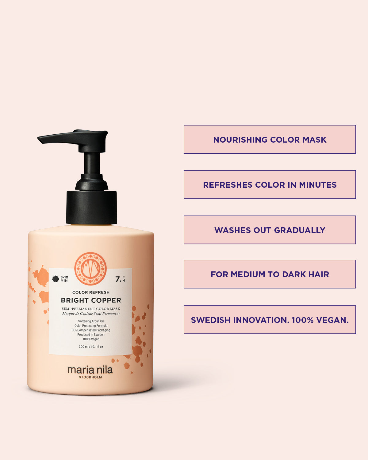 Maria Nila Colour Refresh Bright Copper 7.4 – Vorteile